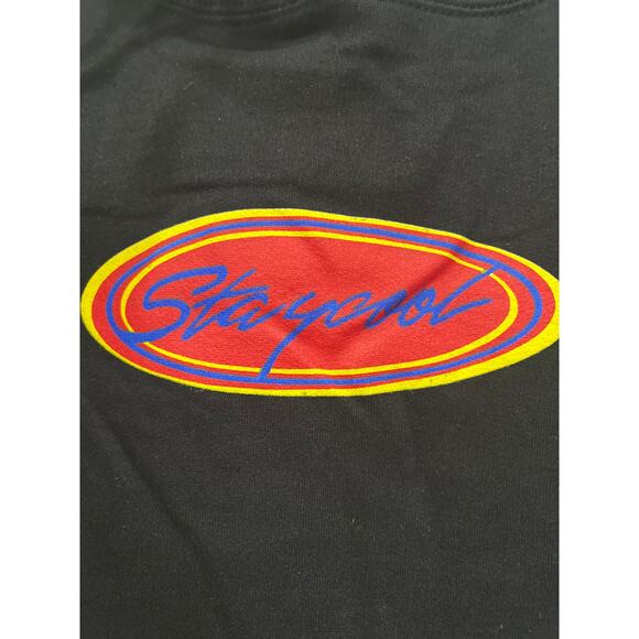 Stay Cool Hoodie Sweatshirt Black Men’s Large Graphic Print Basic Comfort - Picture 2 of 4